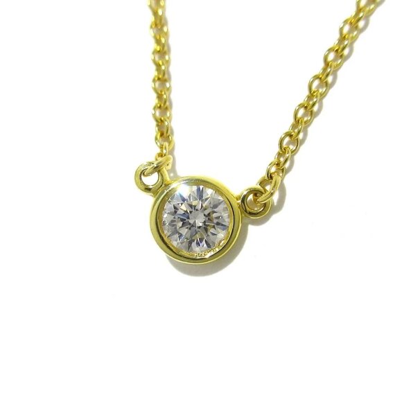 Auth TIFFANY & Co. By The Yard - 18K Yellow Gold Diamond Necklace - Picture 1 of 8